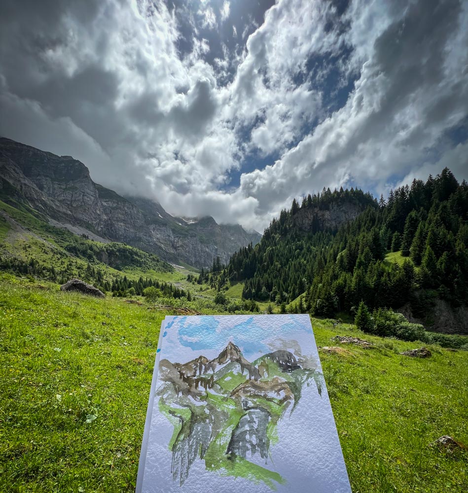 Painting in the Alps by Danny Touw