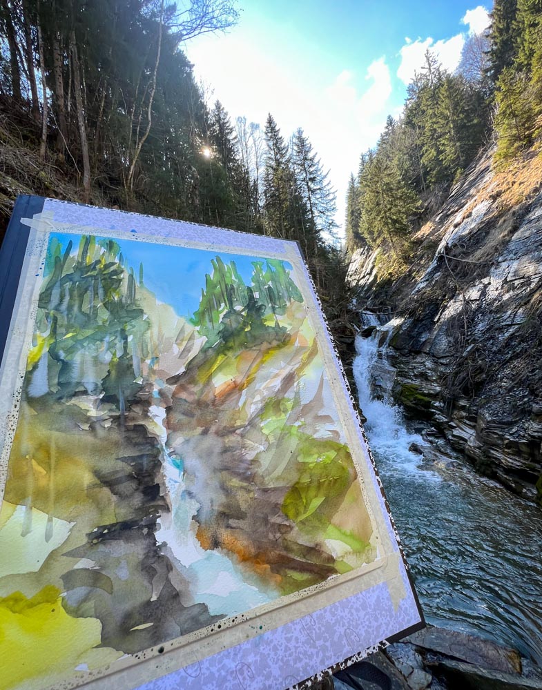 Painting in the Alps by Danny Touw