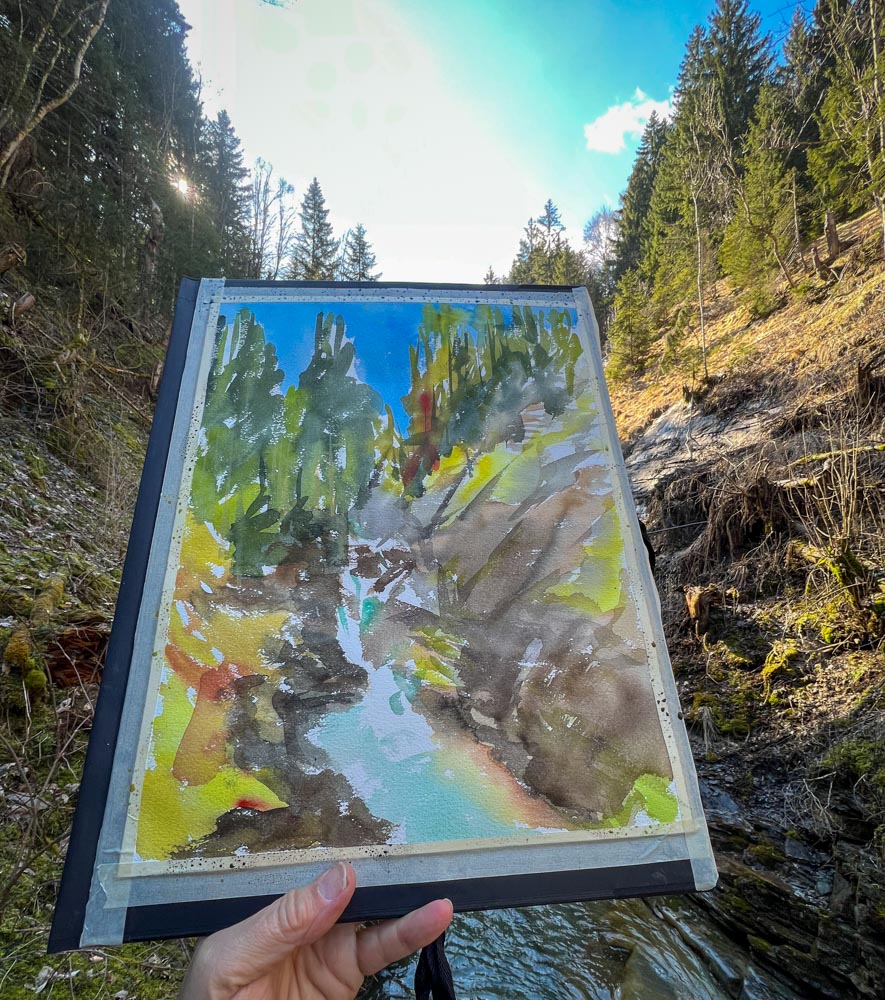 Painting in the Alps by Danny Touw