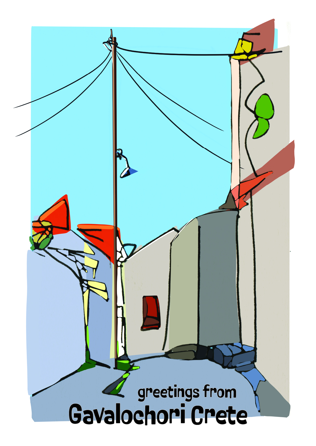 Postcards by Danny Touw from the Greek Mediterranean Island of Crete Gavalochori Apokoronas
