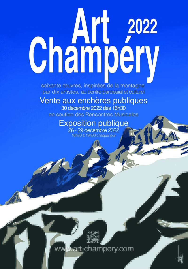 Art Champéry Poster design by Danny Touw Region Dents du Midi Switzerland Valais