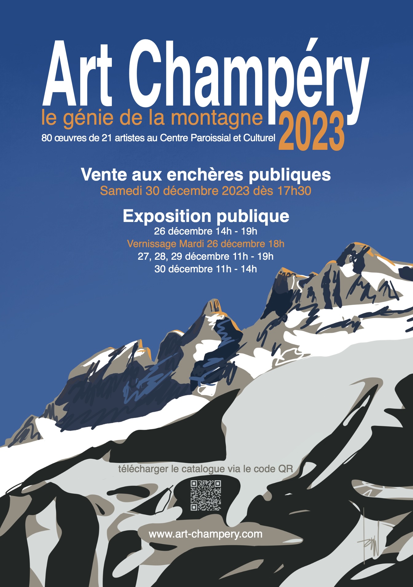 Art Champéry Poster design by Danny Touw Region Dents du Midi Switzerland Valais