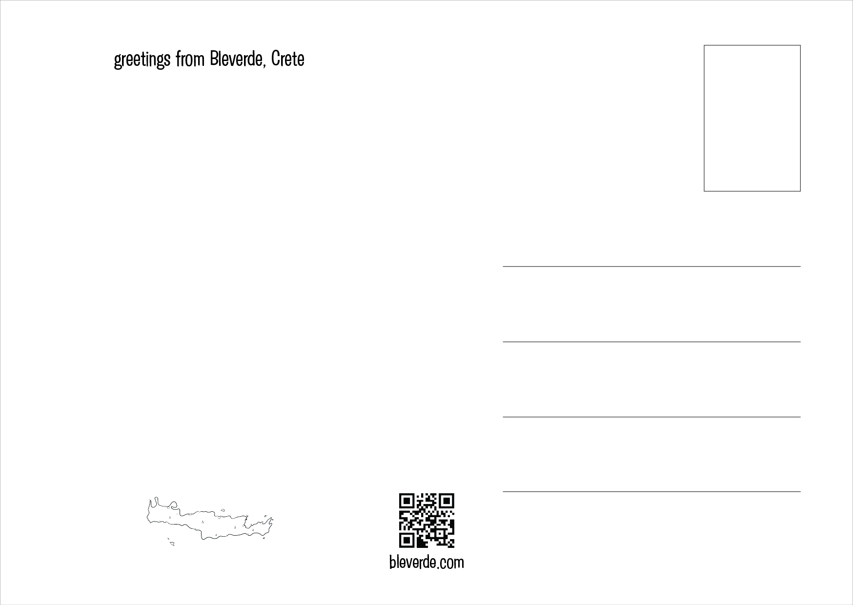 Postcards by Danny Touw from the Greek Mediterranean Island of Crete Bleverde Estate Gavalochori