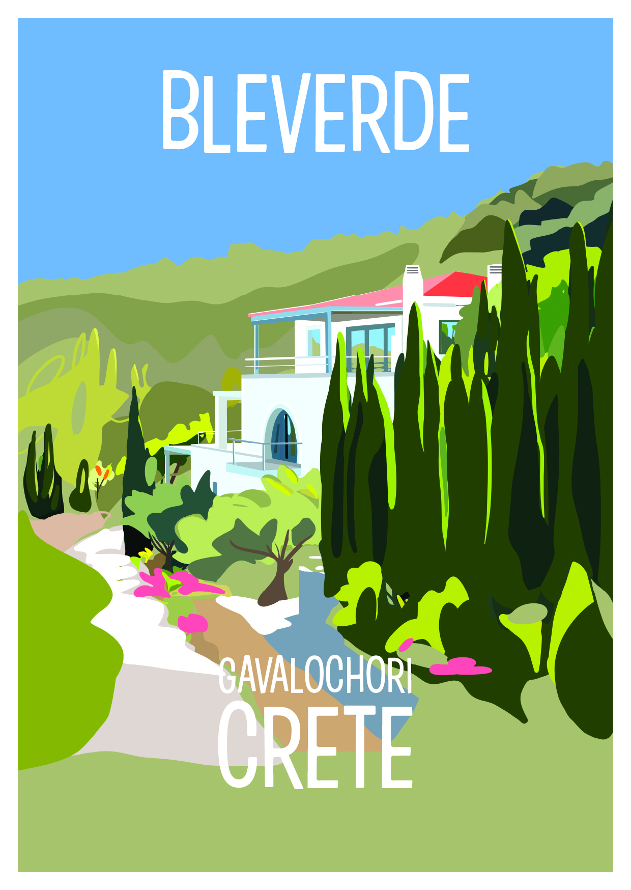 Postcards by Danny Touw from the Greek Mediterranean Island of Crete Bleverde Estate Gavalochori