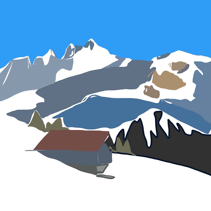 dents du midi mountains in switzerland painted by danny touw