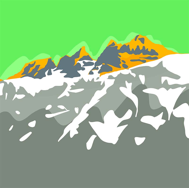 dents du midi mountains in switzerland painted by danny touw