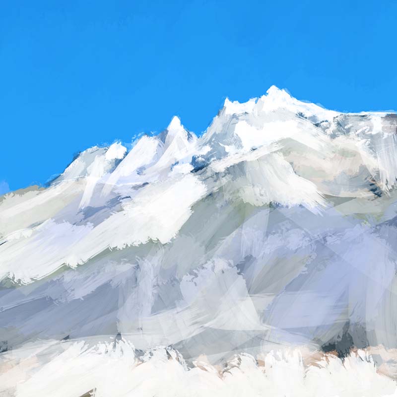dents du midi mountains in switzerland painted by danny touw