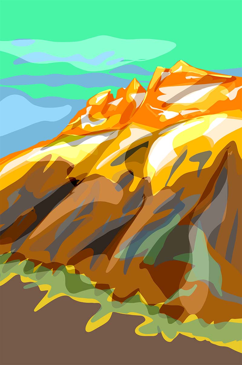 dents du midi mountains in switzerland painted by danny touw