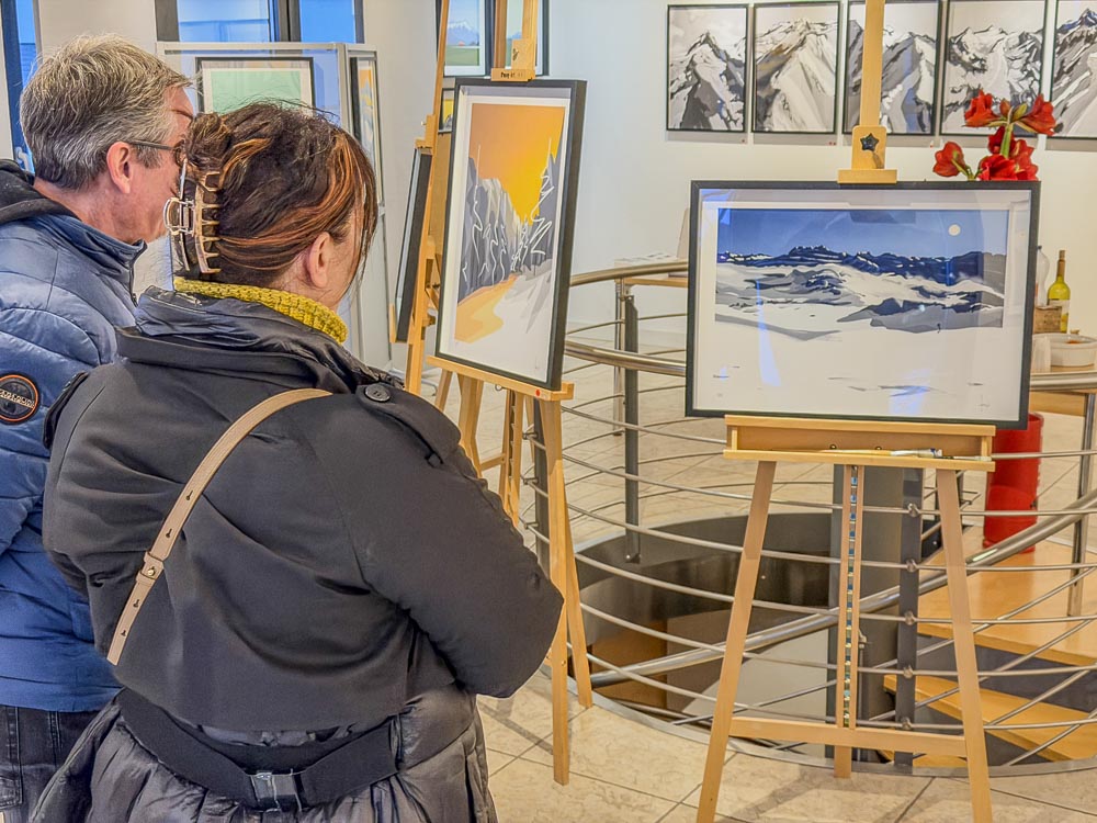 paintings by danny touw art exhibition champery region dents du midi portes du midi