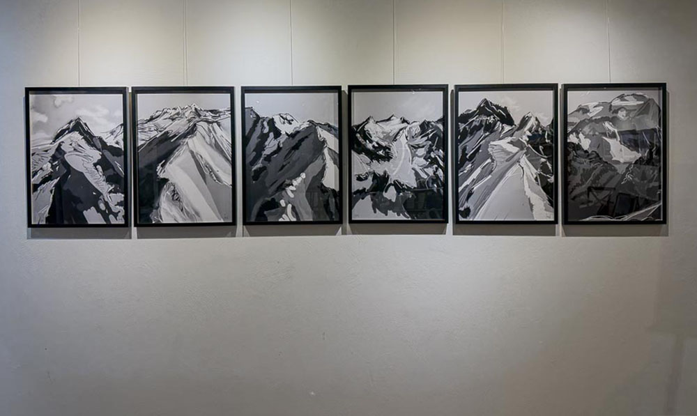 paintings by danny touw art exhibition champery region dents du midi portes du midi