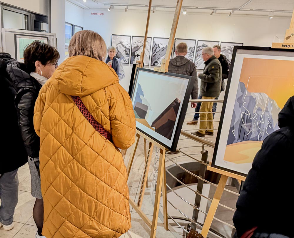 paintings by danny touw art exhibition champery region dents du midi portes du midi