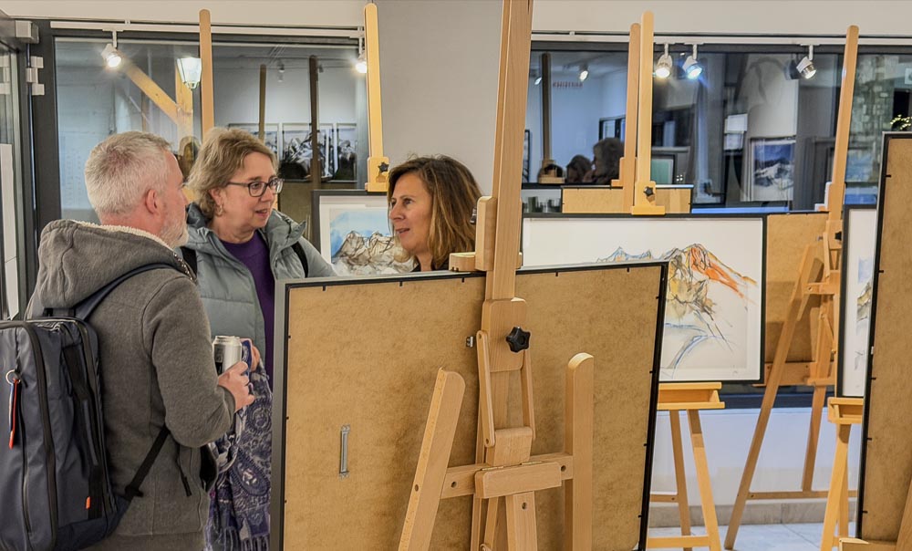 paintings by danny touw art exhibition champery region dents du midi portes du midi