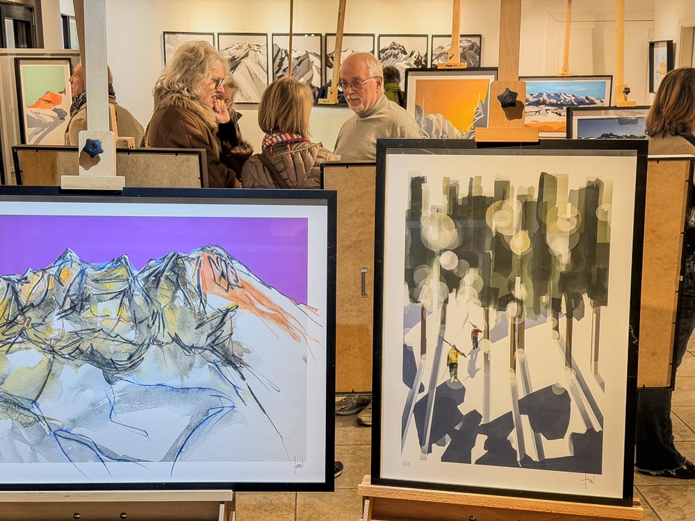 paintings by danny touw art exhibition champery region dents du midi portes du midi