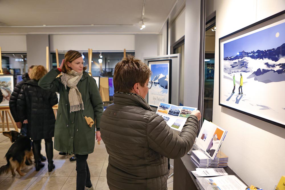 paintings by danny touw art exhibition champery region dents du midi portes du midi