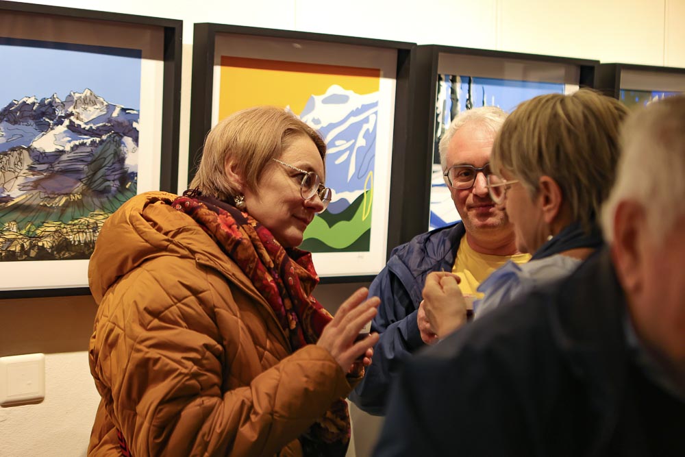 paintings by danny touw art exhibition champery region dents du midi portes du midi