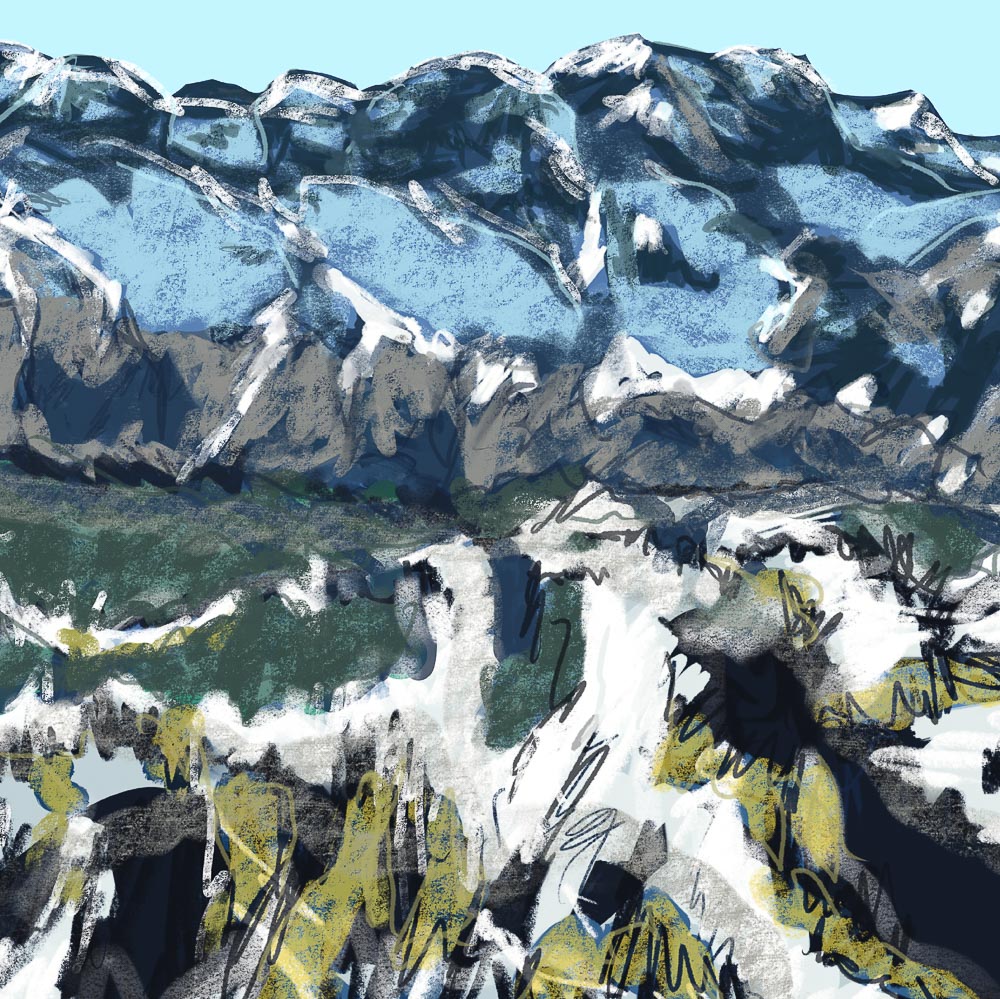paintings by danny touw art exhibition champery region dents du midi portes du midi