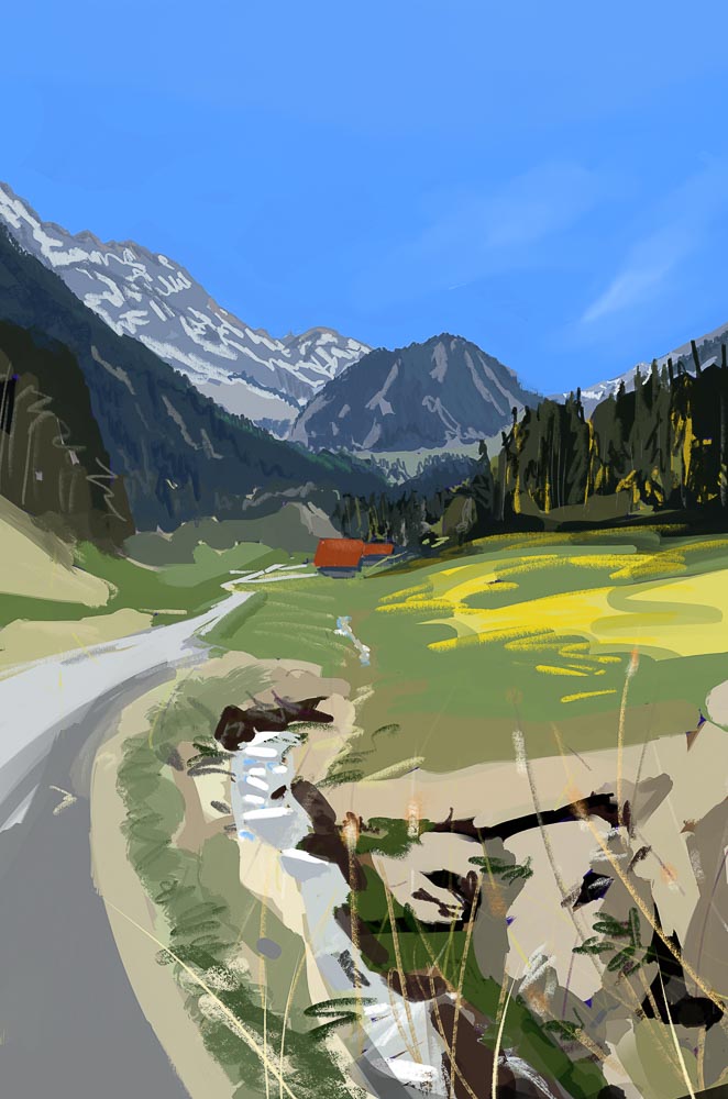 paintings by danny touw art exhibition champery region dents du midi portes du midi