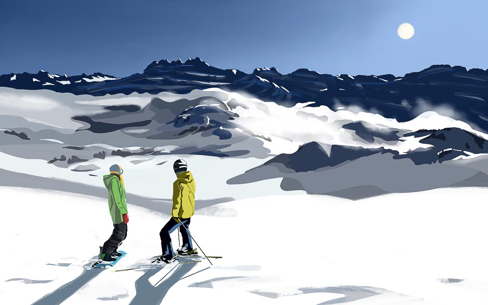 paintings by danny touw art exhibition champery region dents du midi portes du midi