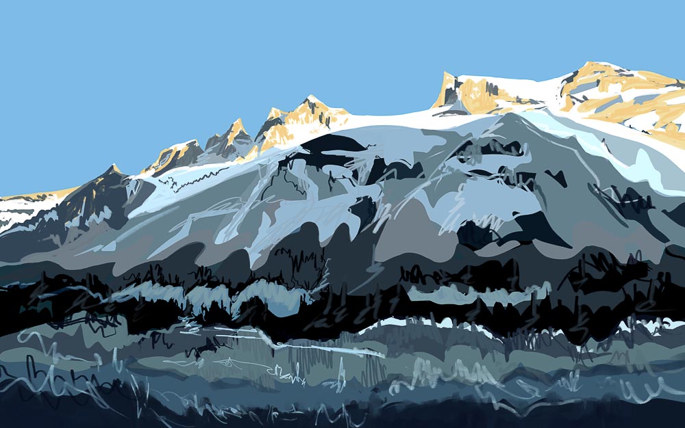 paintings by danny touw art exhibition champery region dents du midi portes du midi