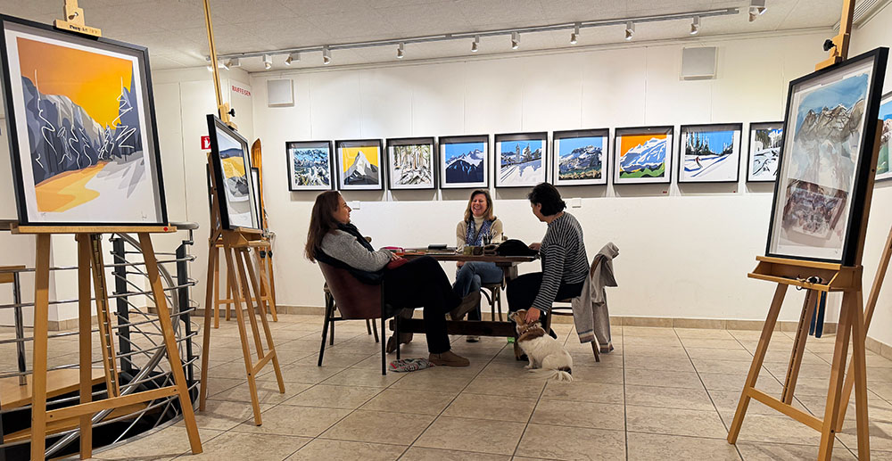 paintings by danny touw art exhibition champery region dents du midi portes du midi