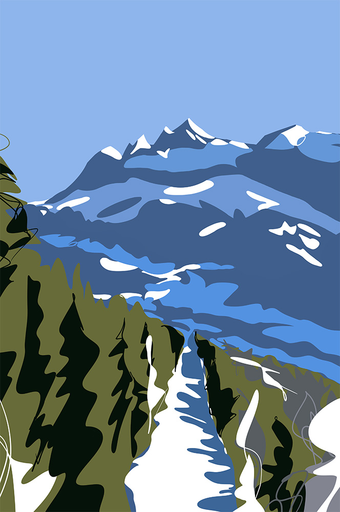 paintings by danny touw art exhibition champery region dents du midi portes du midi