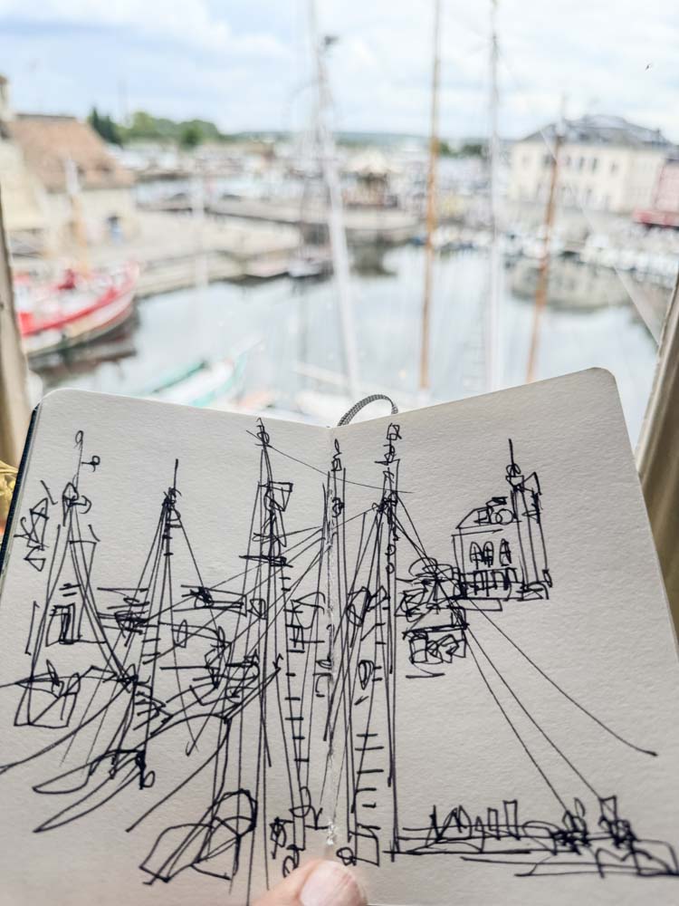 danny_touw_drawings_in_france_honfleur_harbour