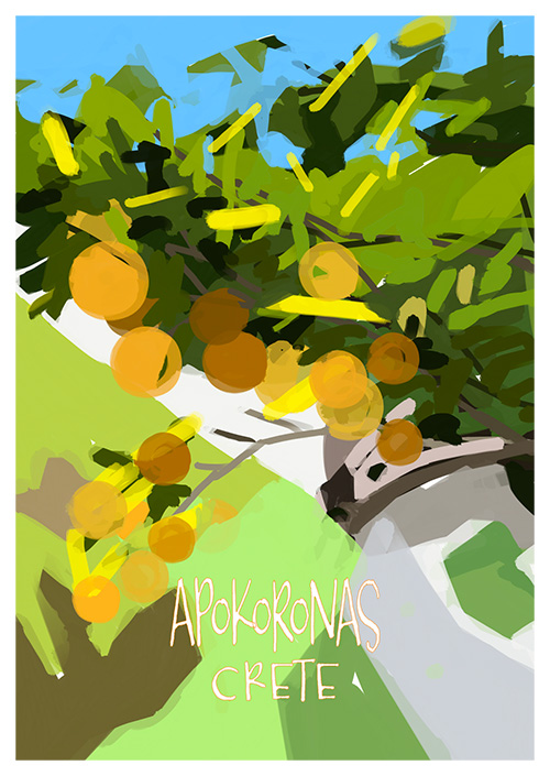 crete_postcard_apokoronas_oranges_danny_touw Postcards by Danny Touw from the Greek Mediterranean Island of Crete Gavalochori Apokoronas