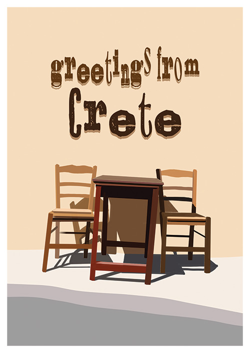 crete_postcard_chairs_danny_touw Postcards by Danny Touw from the Greek Mediterranean Island of Crete Gavalochori Apokoronas