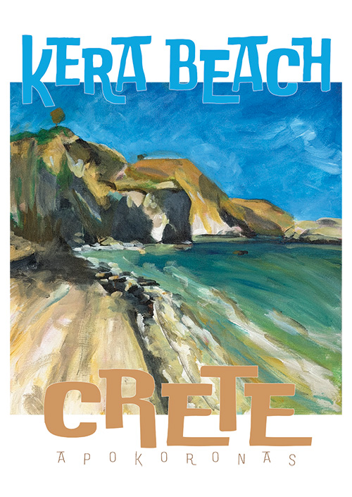 crete_postcard_kera_beach_danny_touw Postcards by Danny Touw from the Greek Mediterranean Island of Crete Kera Beach Apokoronas