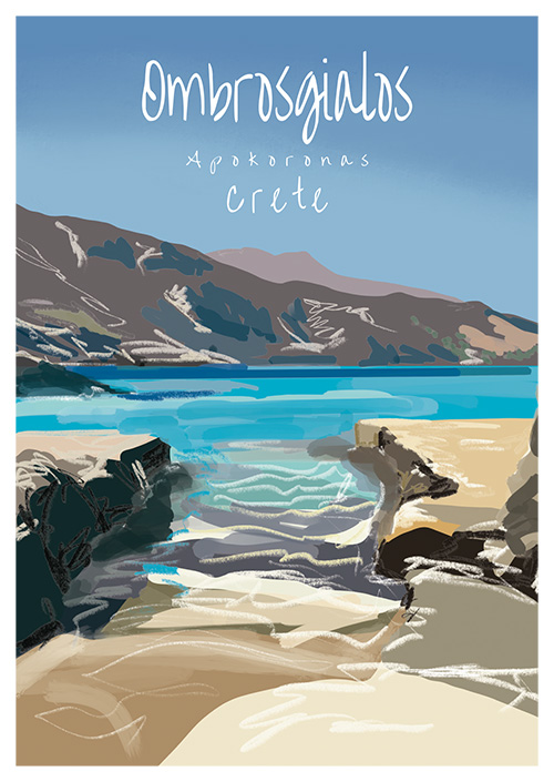 crete_postcard_ombrosgialos2_danny_touw Postcards by Danny Touw from the Greek Mediterranean Island of Crete Onbrosgialos Apokoronas