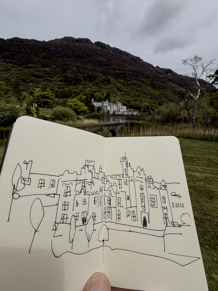 danny_touw_drawings_in_ireland_kylemore_abbey